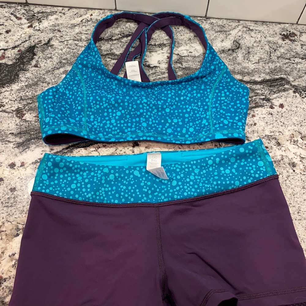 Ivivva 12 booty shorts & sports bra.